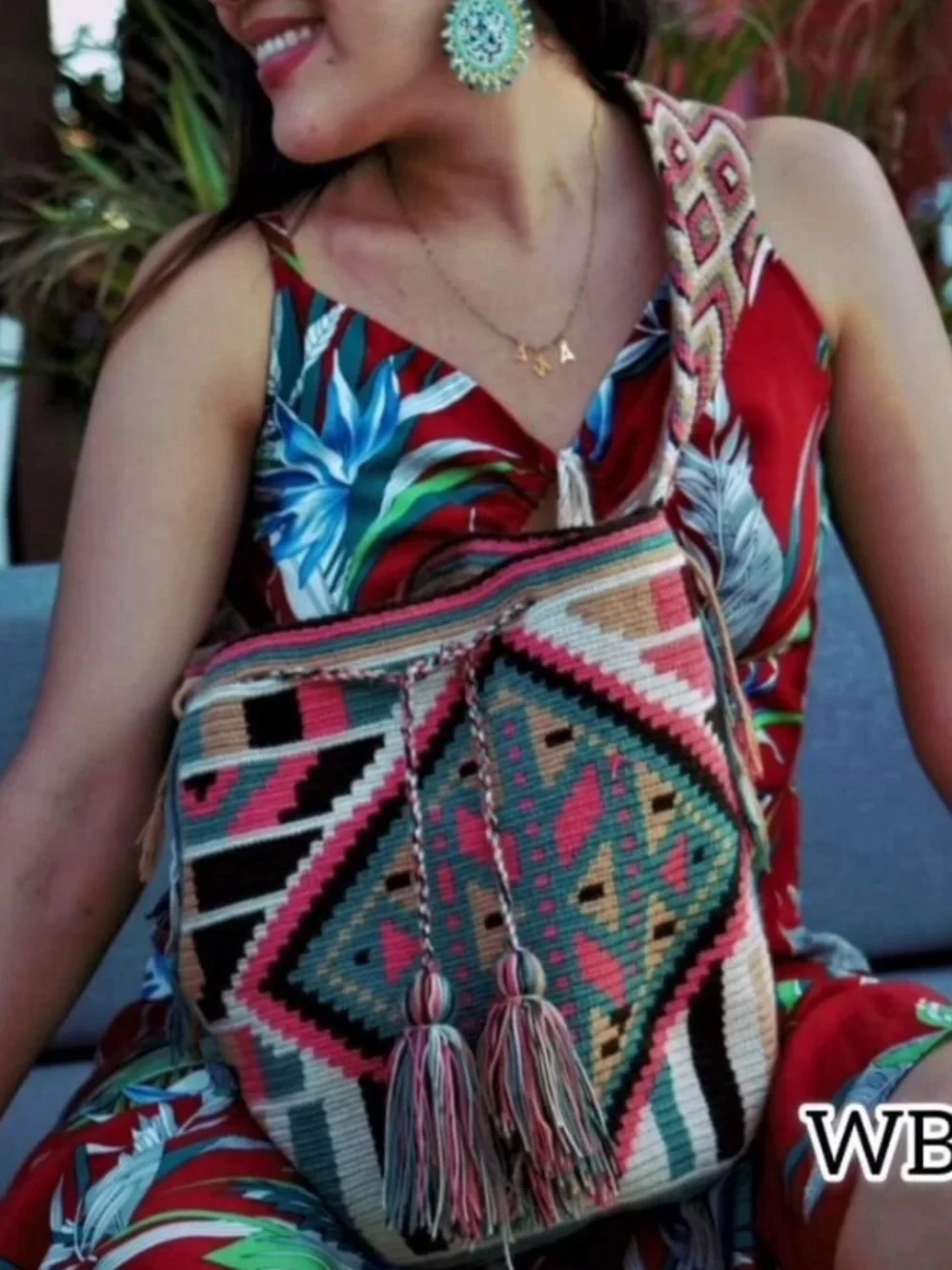 WAYUU Colombian Handmade Mochila Crossbody Bag One of a Kind Boho